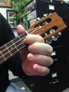 F ukulele chord